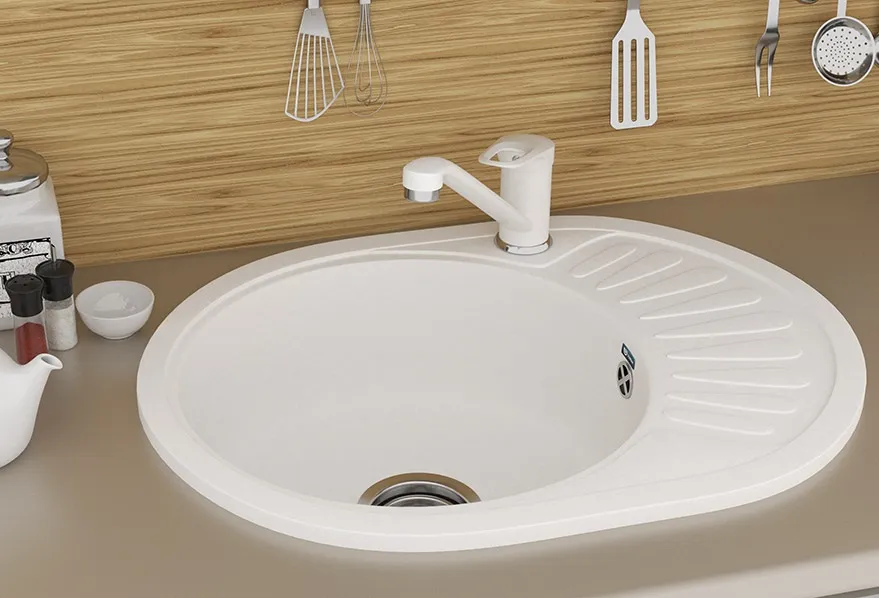 Кухонная мойка Ulgran U-107м-341, ультра-белый