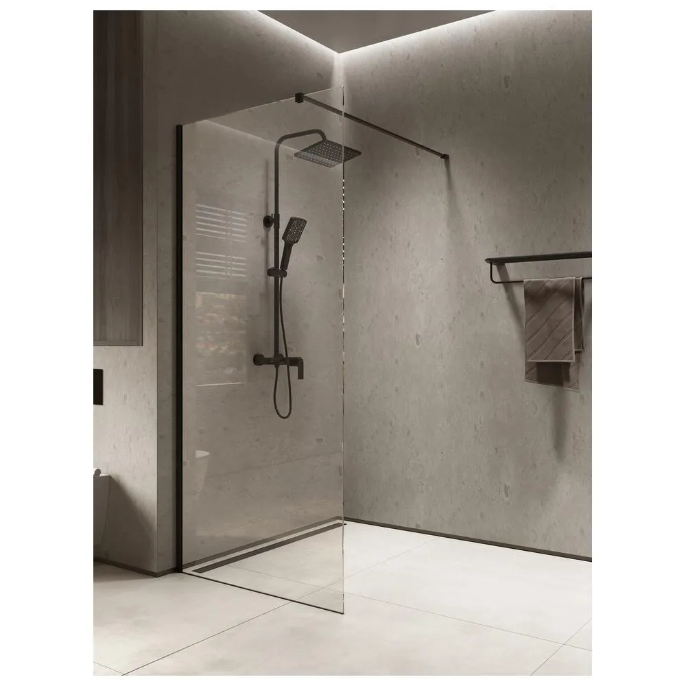 Душевая перегородка Knotlor WI090CG0BL 90х200, черный