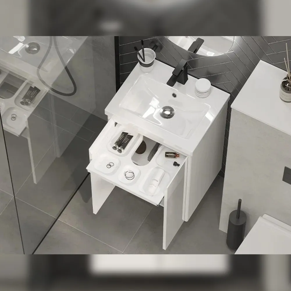 Тумба с раковиной подвесная Velvex Klaufs tp.KLA.COM.50.2D, 50 см