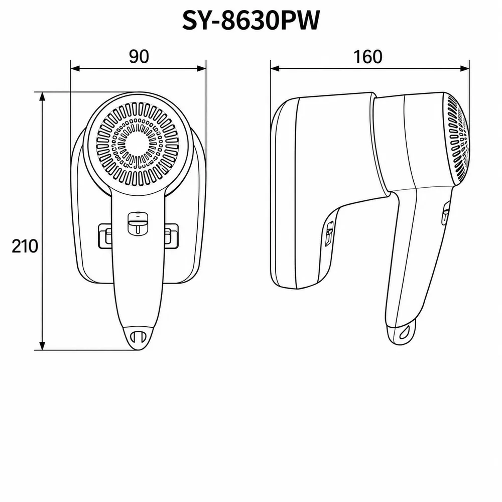 Настенный фен SenSyn SY-8630PW, белый