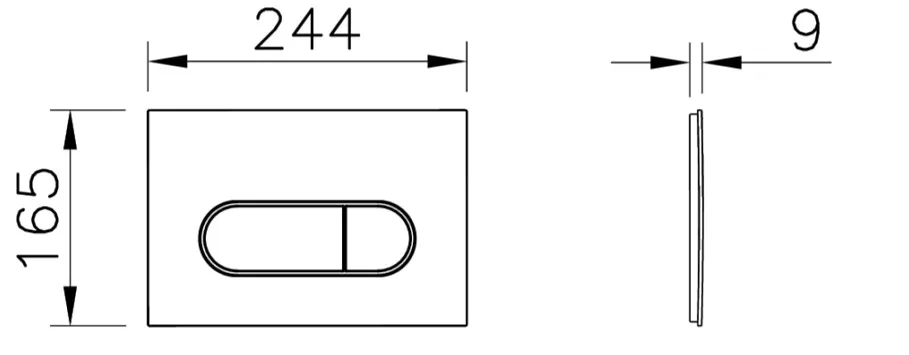 740-2224 Root Round панель смыва, золото
