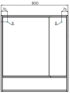 Зеркальный шкаф Акватон Флай 80x91 1A237702FAX10 белый/дуб