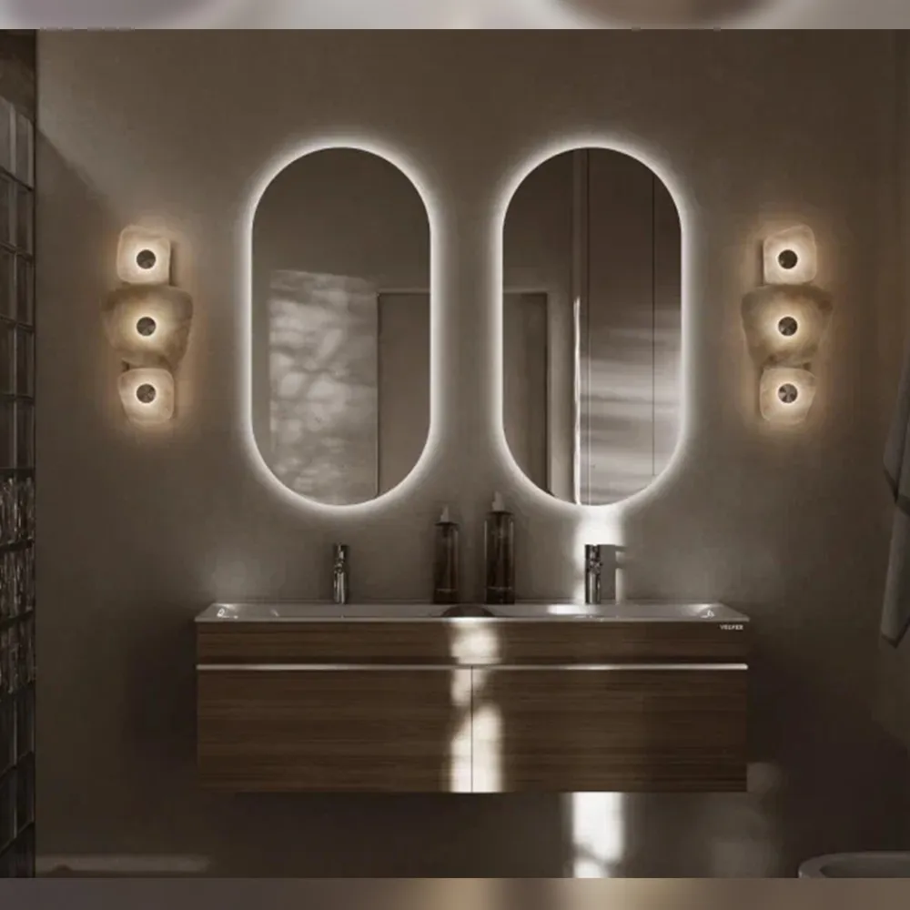 Тумба с раковиной подвесная Velvex Pulsus tp.PUL.PUL.140.2Y дуб сонома, 140 см