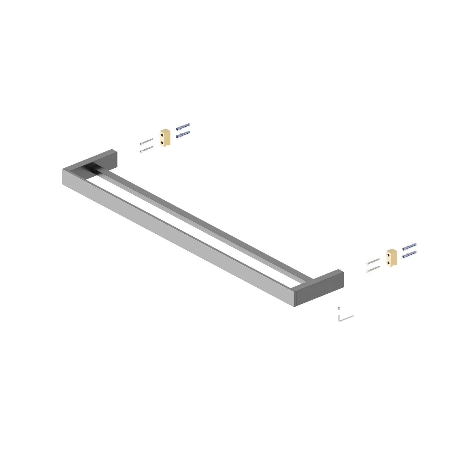 Полотенцедержатель двойной Timo Petruma черное золото (15256/18)