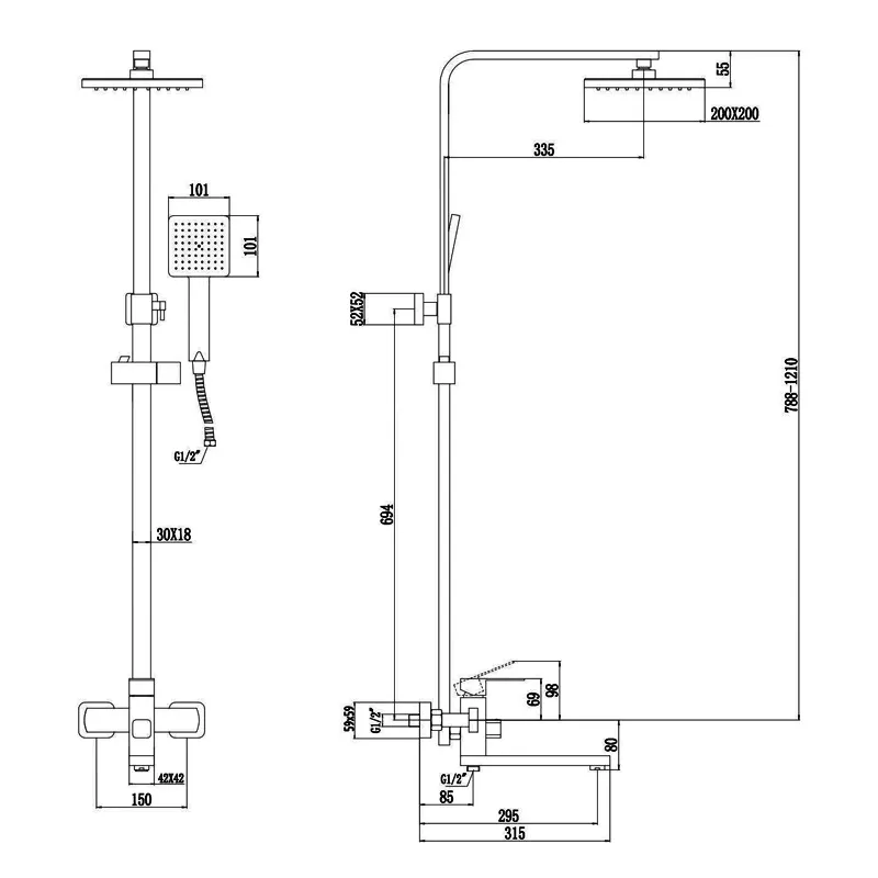 Душевая стойка Fmark FS8145-25Q