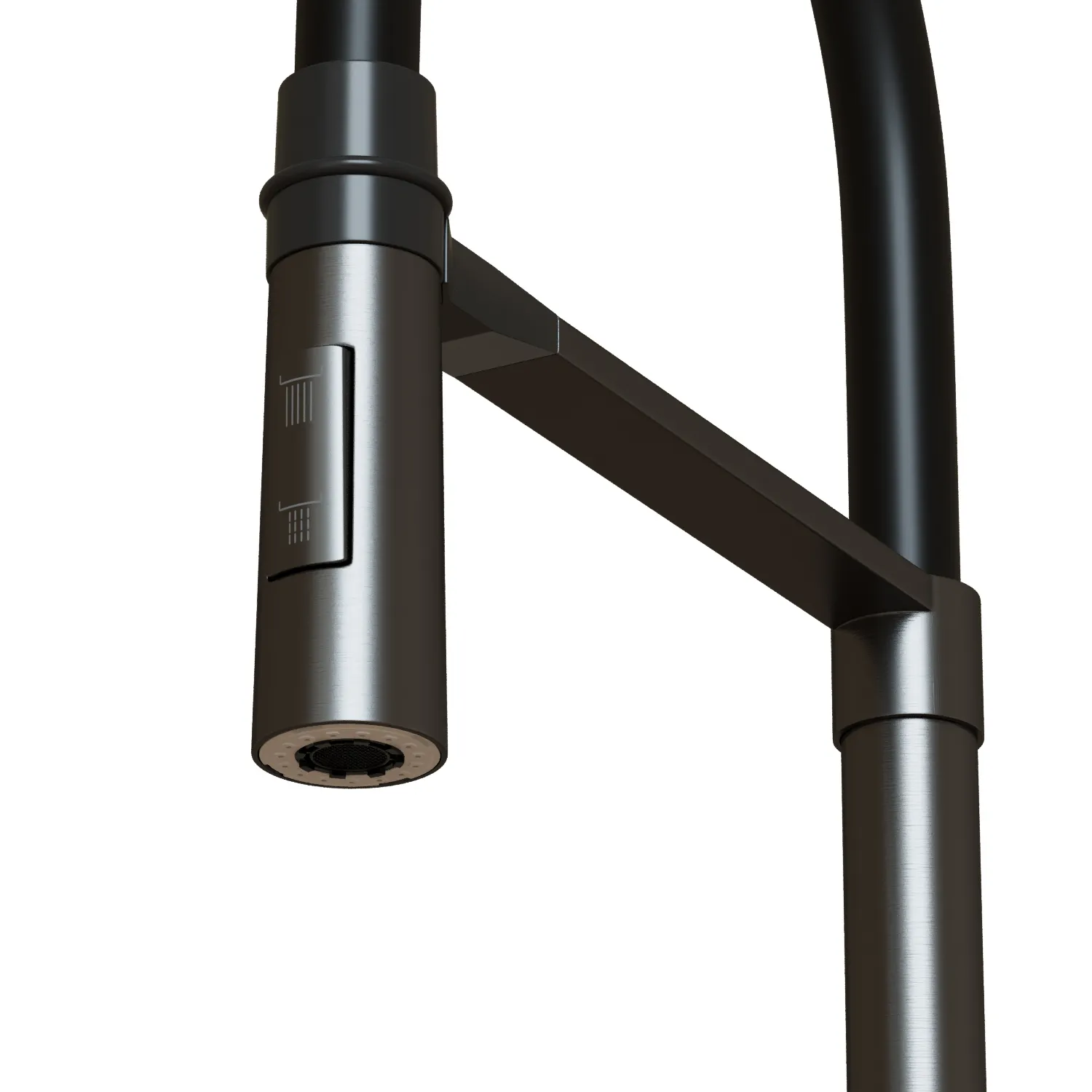 Смеситель для кухни 35k MIXLINE МЛНС-0402Г (MLSS-0402BL)черн.гиб. изл магнит, п/гайку ЧЕРНЫЙ ГРАФИТ (556021)