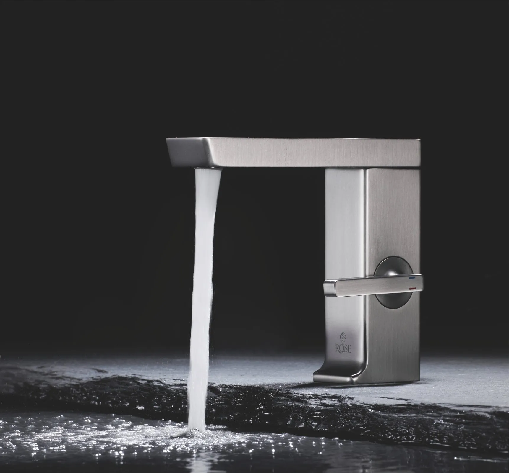 Смеситель для раковины Rose R18T R1801T, оружейная сталь