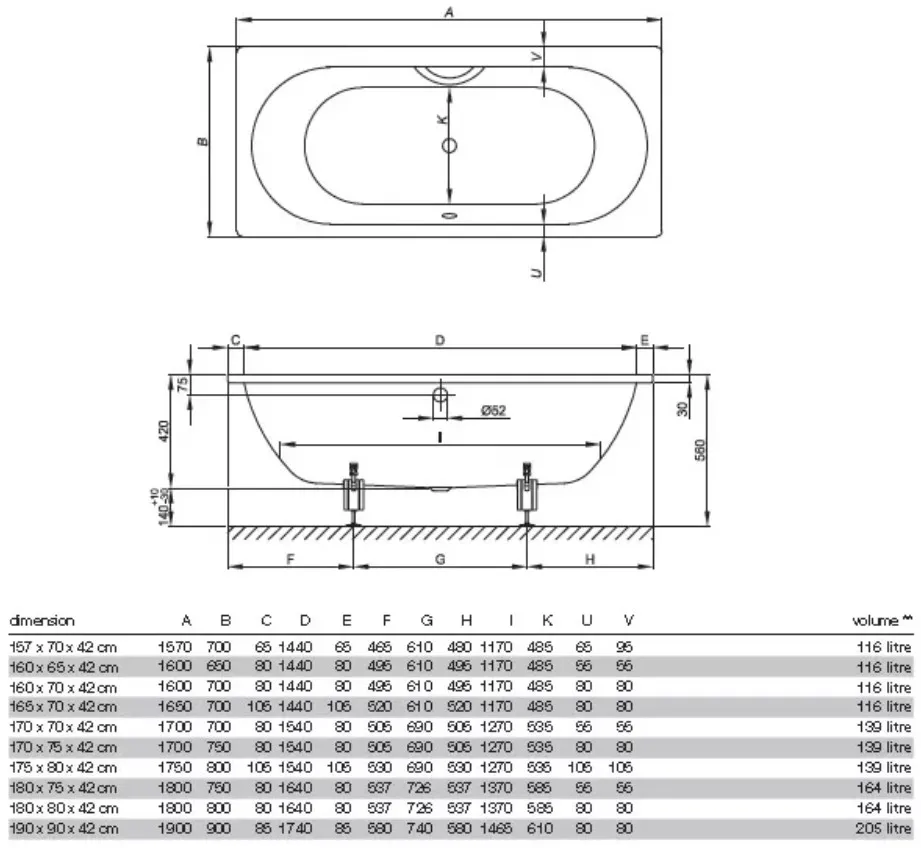 Ванна стальная Bette Starlet (1380-000) 170х75