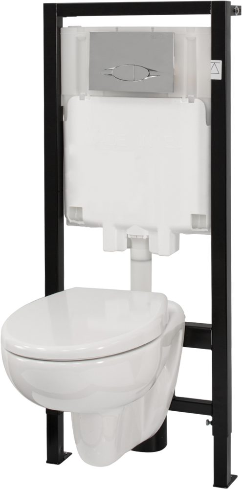 Комплект унитаз с инсталляцией, кнопкой и сиденьем микролифт Jacob Delafon Brive (E21733RU-00)