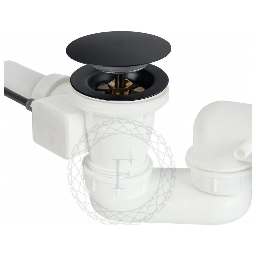 Слив-перелив (полуавтомат, 80 см.) FILARETE FL80BL, черный