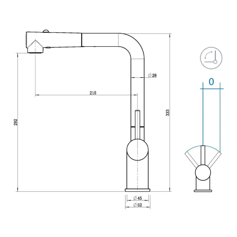 Смеситель для кухни Grandex Aqua Integra-SP 9020491, золото