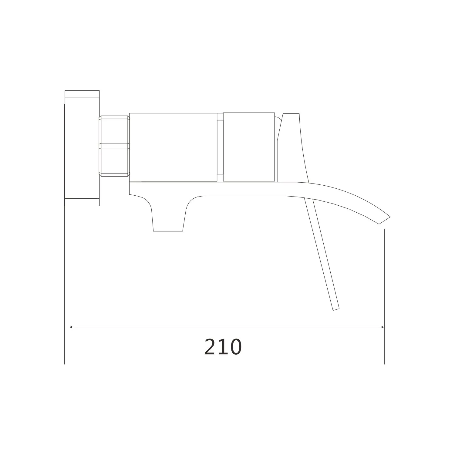 Смеситель для ванны Shevanik S4002H, черный