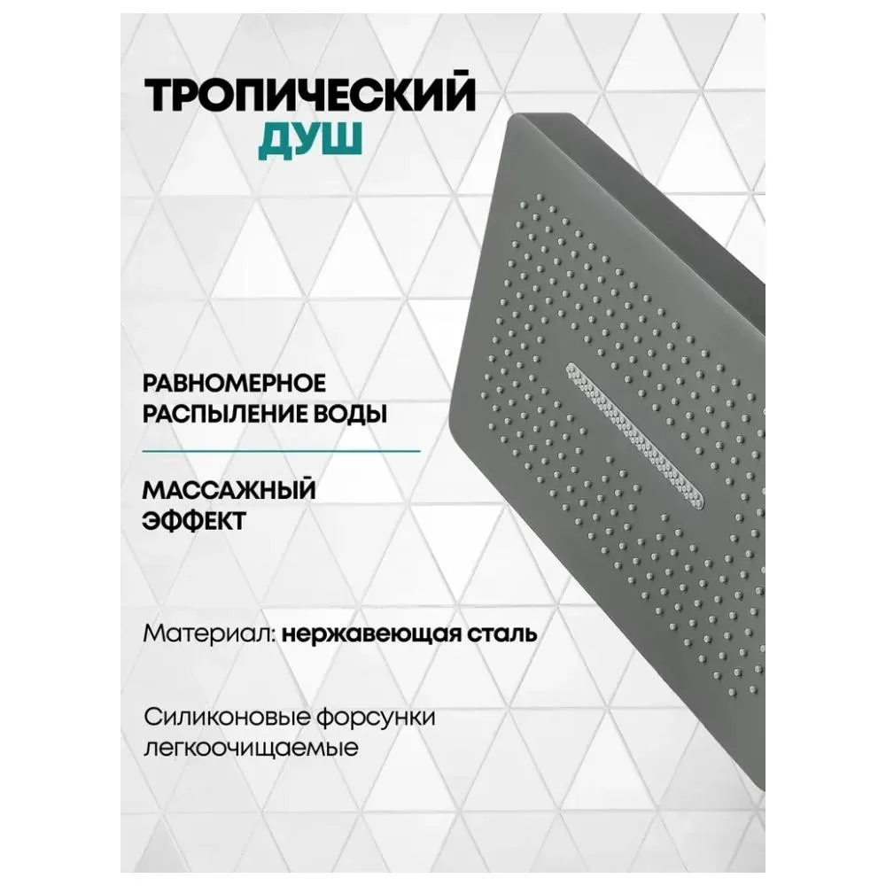 Душевая система встраиваемая (без излива) Grocenberg GB5030BG, графит