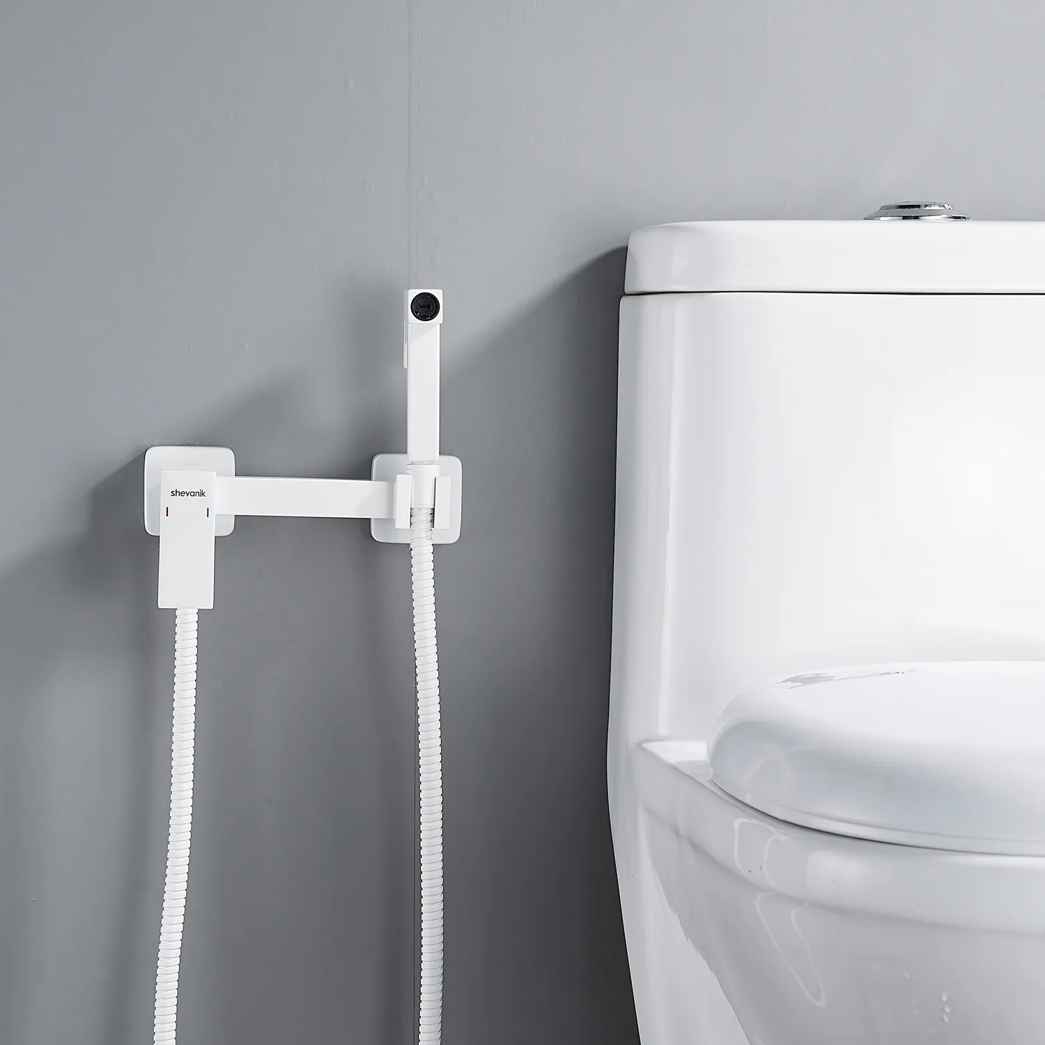 Гигиенический душ со смесителем Shevanik S137C, белый