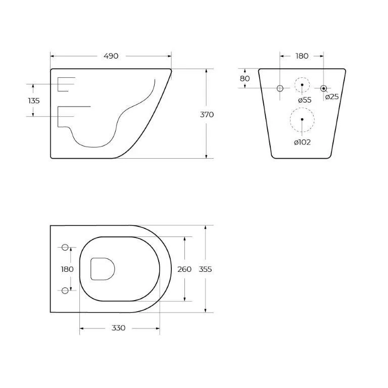 Чаша подвесного унитаза BelBagno Sfera-R, белый (BB046CHR/SC)