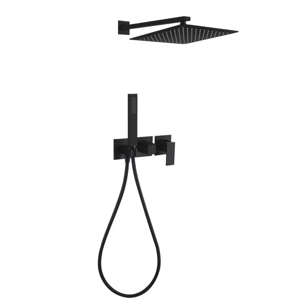 Душевая система встраиваемая (без излива) Grocenberg GB5080BL, черный