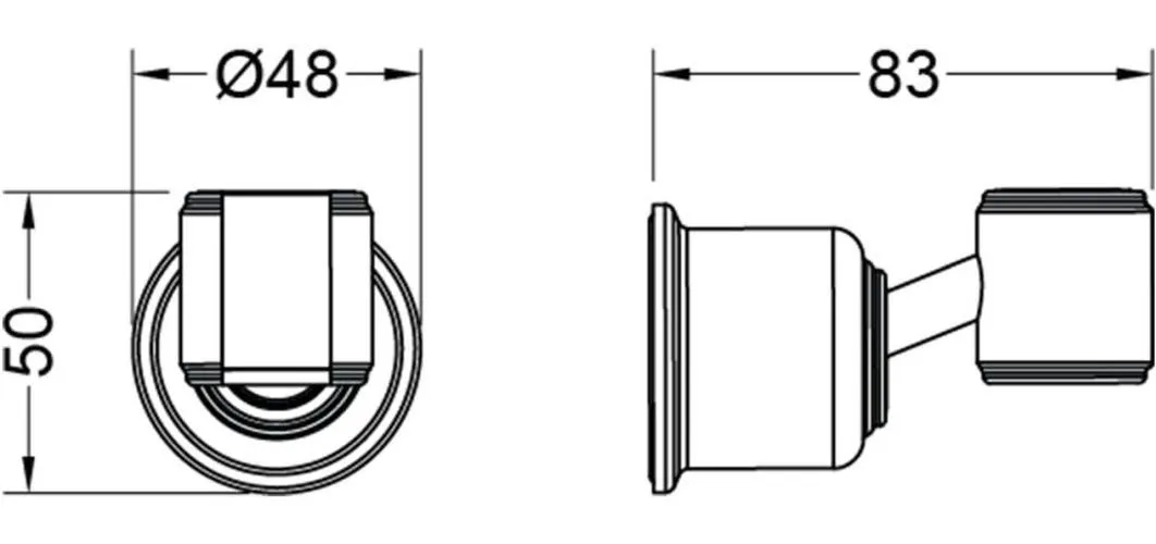 AQ2407MB КЛАССИК держатель ручного душа, матовый черный