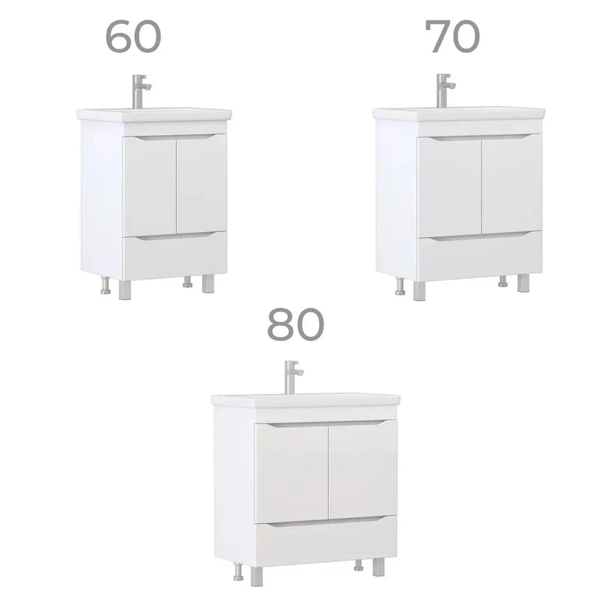 Тумба с раковиной напольная VIGO Grani 285, 70 см