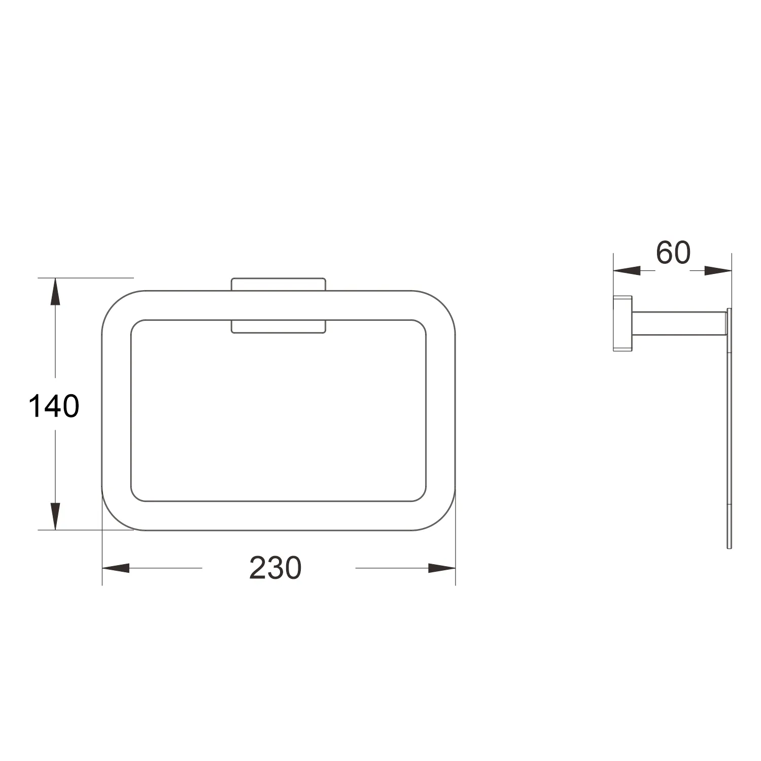 Кольцо для полотенец Shevanik SG5606C, белый