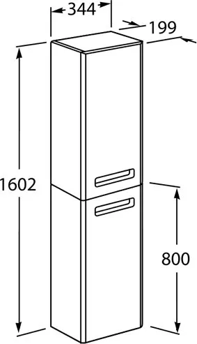 Шкаф-колона Roca Gap белый левый (ZRU9302739)