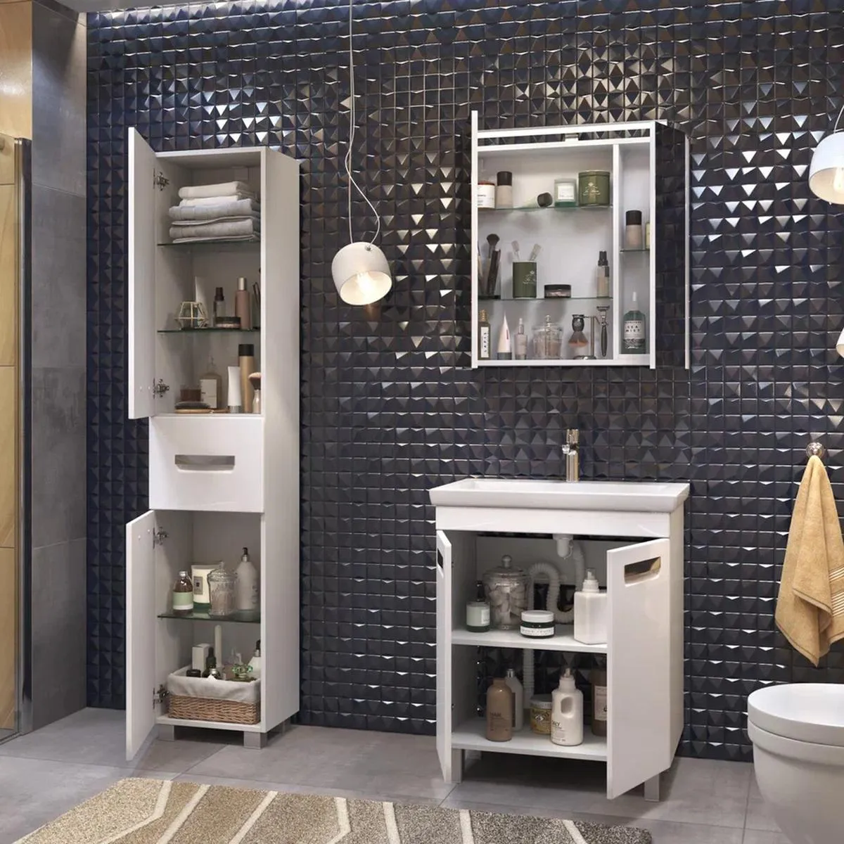 Тумба с раковиной напольная VIGO Plaza 023, 60 см