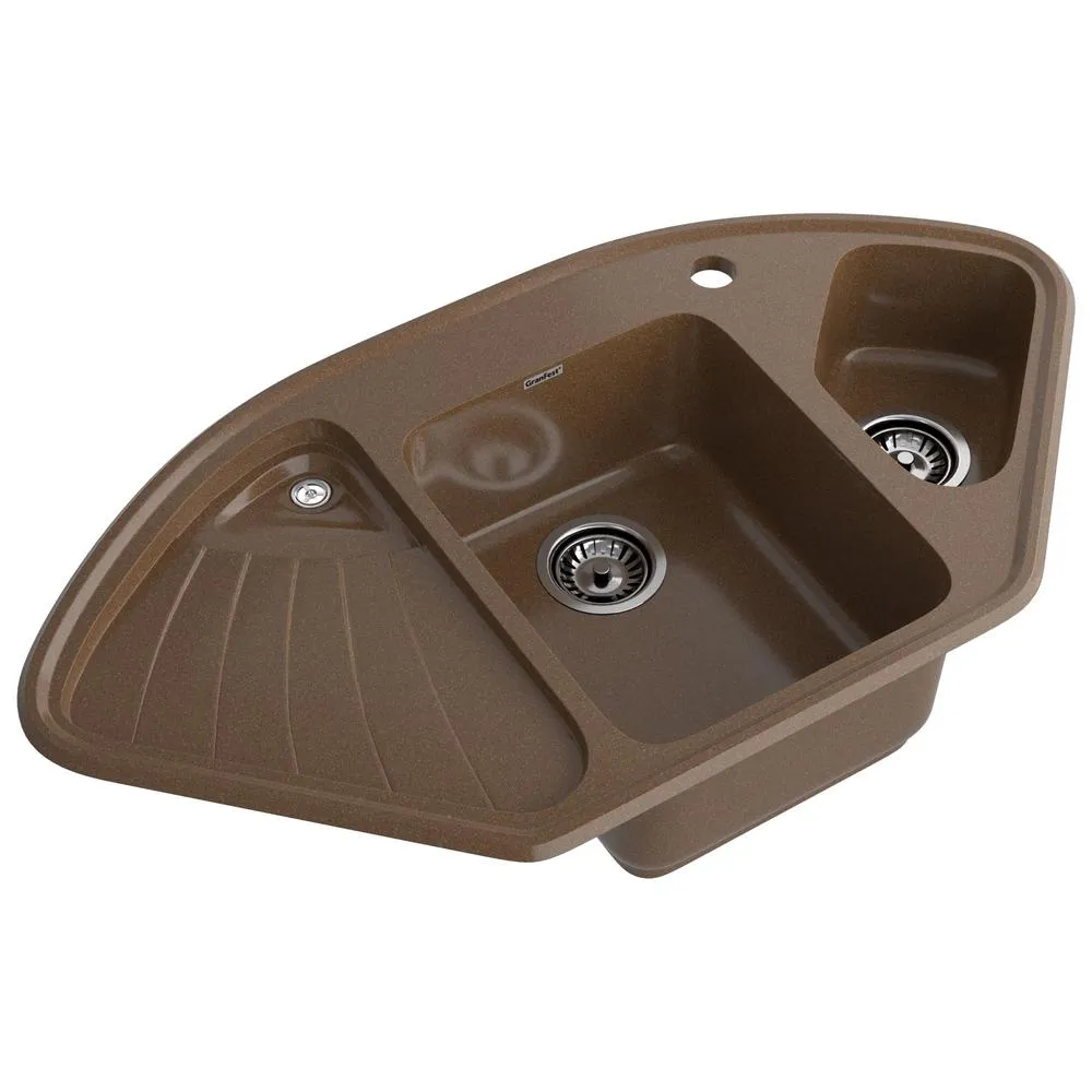 Кухонная мойка GranFest CORNER 1040E, терракот