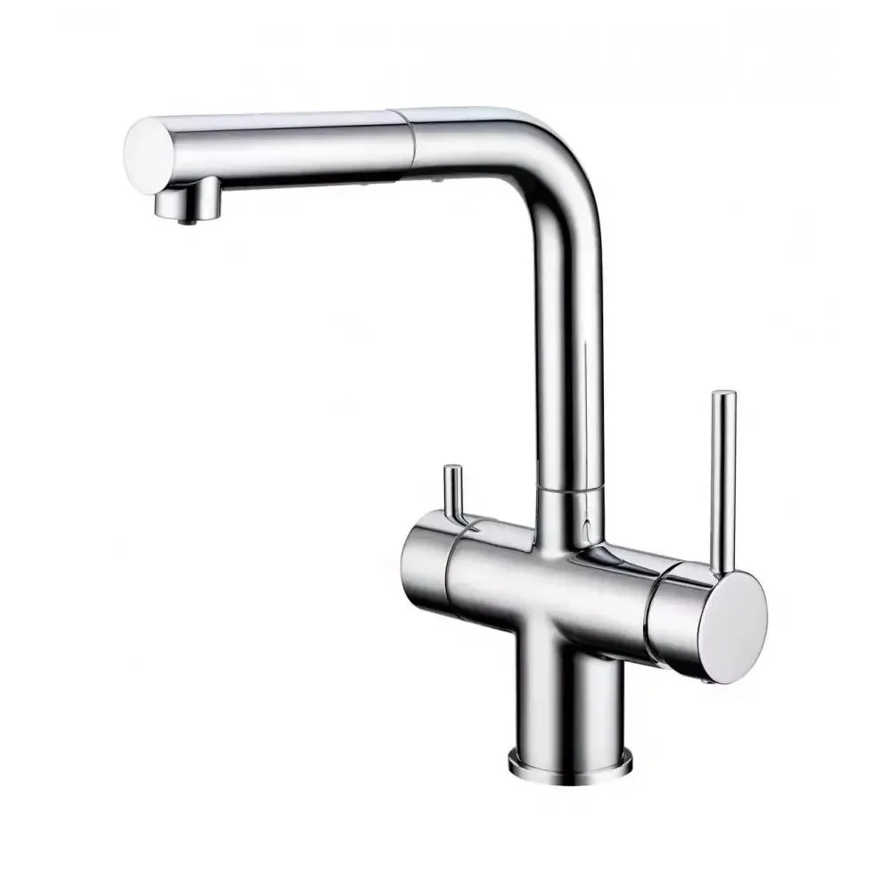 Смеситель для кухни с выдвижным изливом Grocenberg GB4097CR, хром