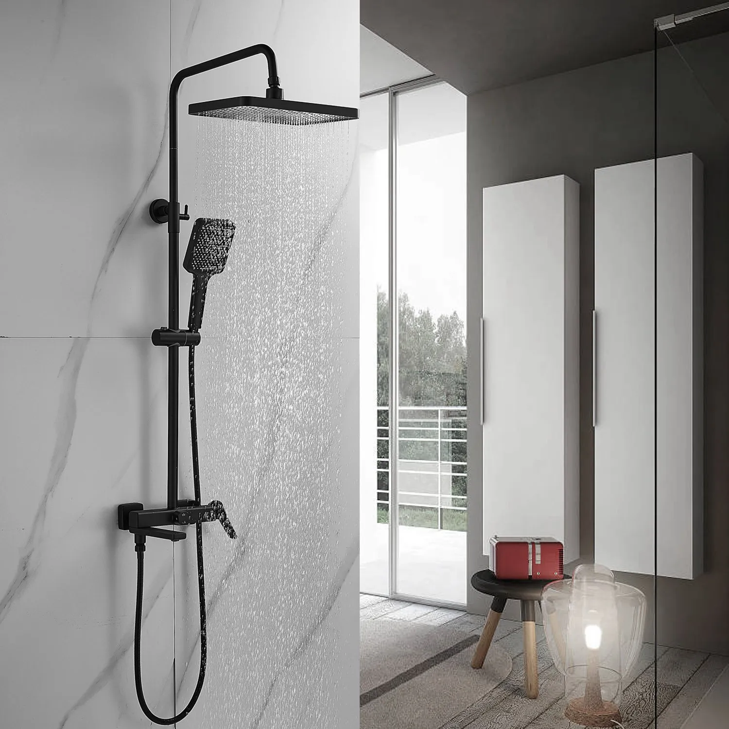 Душевая система Raffine F3699H, черный