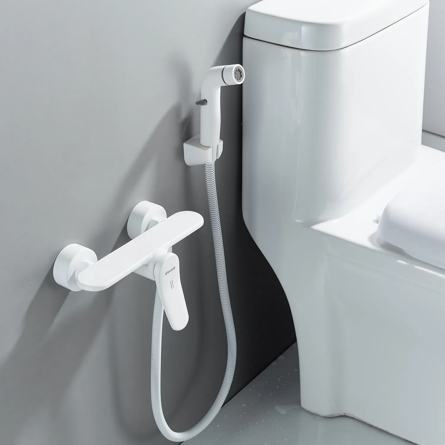 Гигиенический душ со смесителем Shevanik S4705C-1, белый