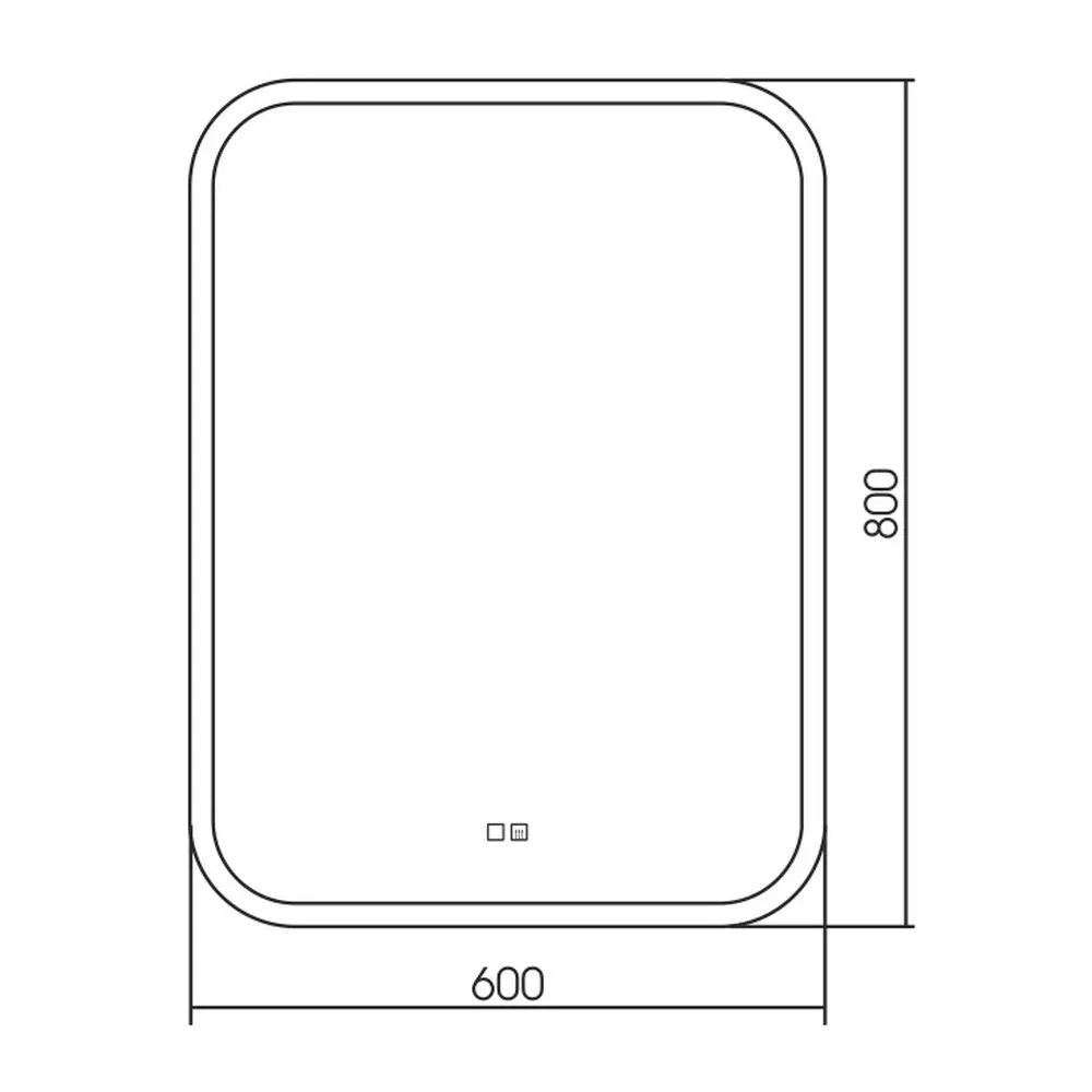 Зеркало Silver Mirrors Стив 600х800 - 2 (сенсорный выключатель, подогрев)