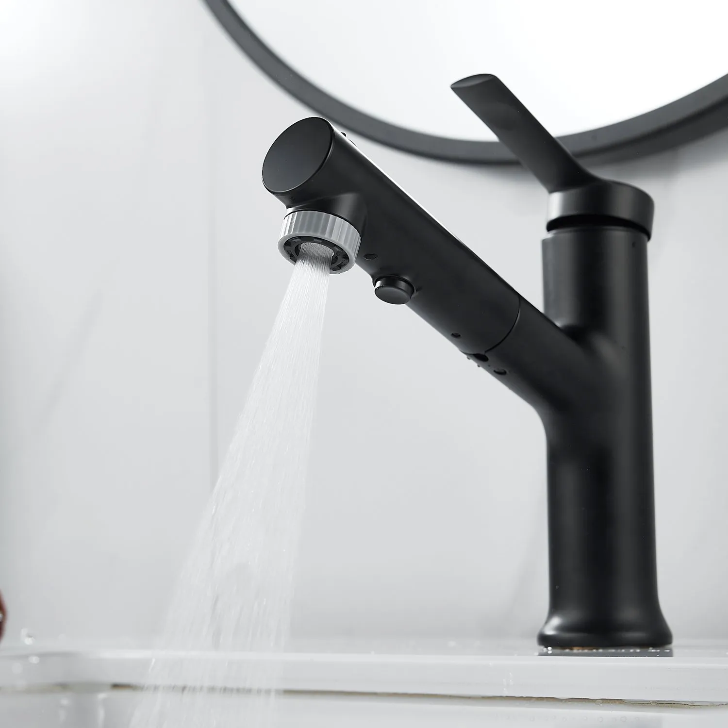 Смеситель для раковины многофункциональный Raffine F281H, черный