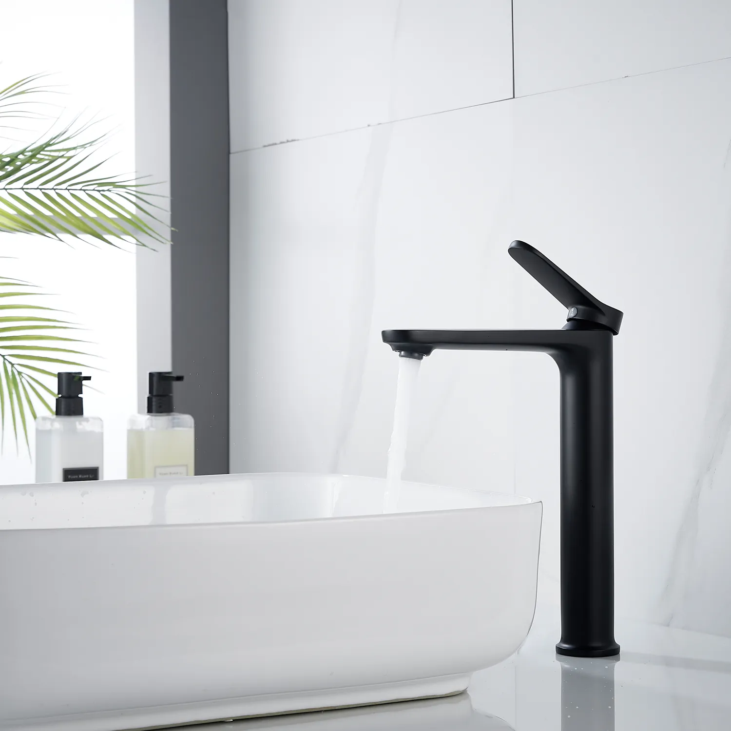 Смеситель для раковины высокий Shevanik S4311H, черный