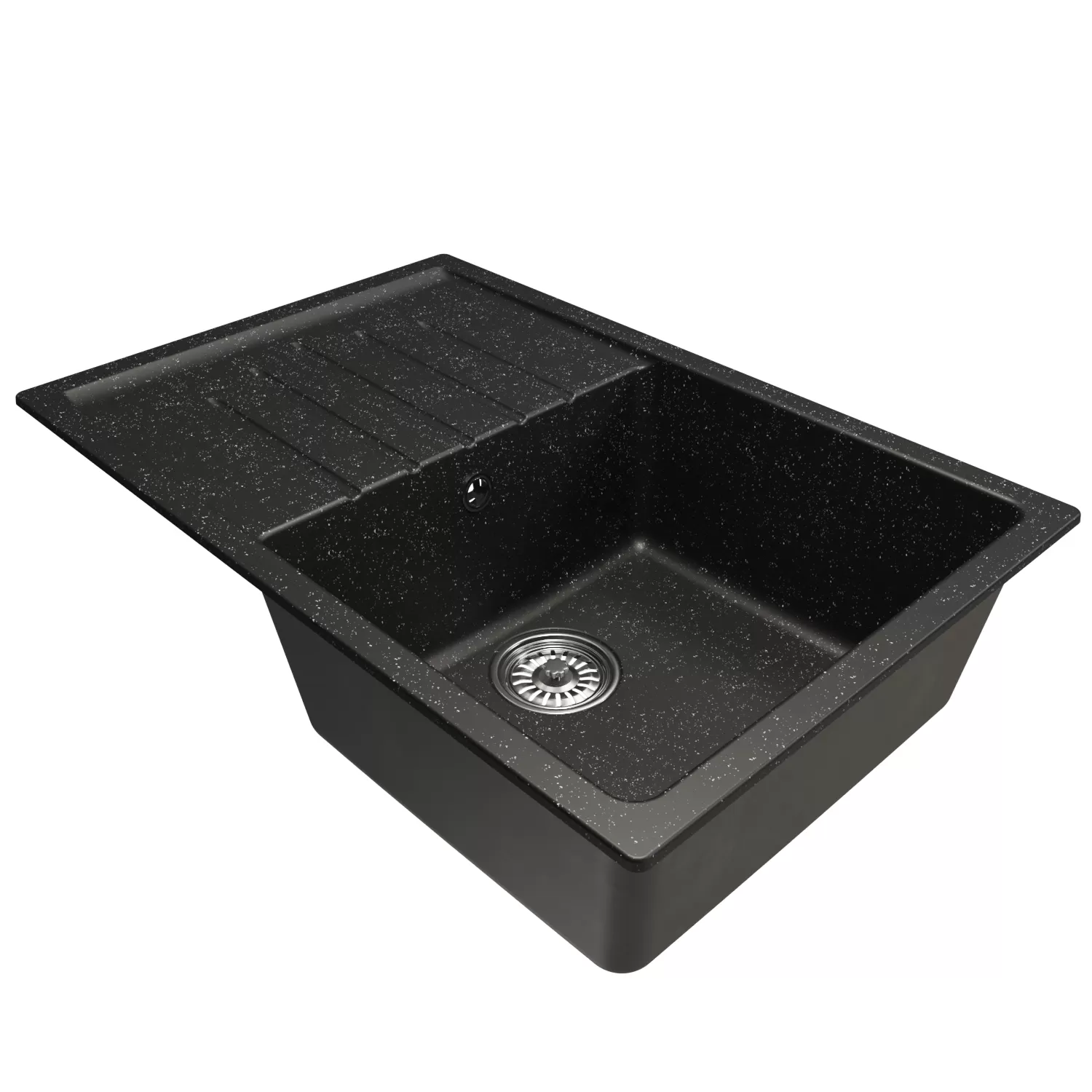 Мойка MIXLINE ML-GM19 с крылом  черная (308) 750*500*200мм NEW (551982)