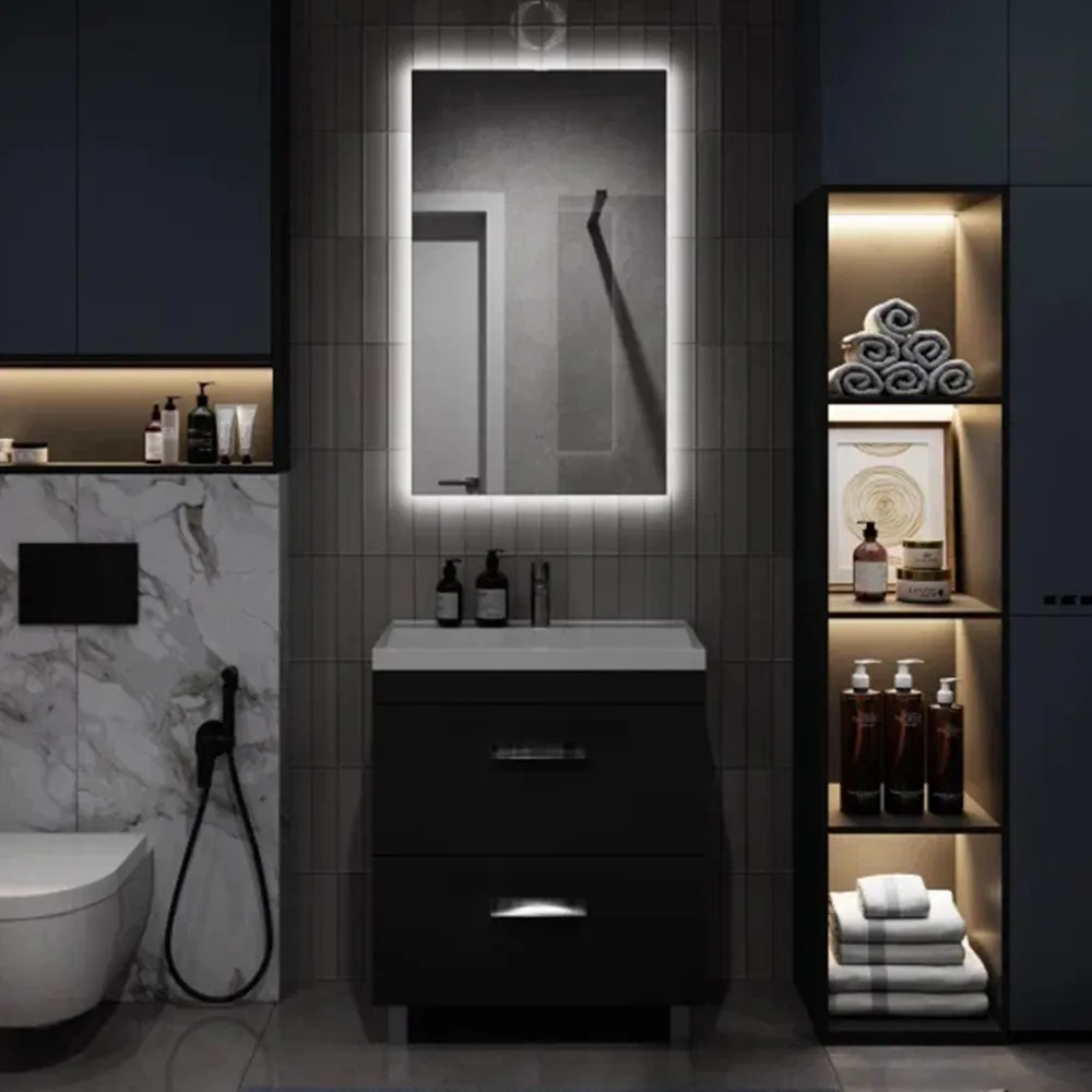 Тумба с раковиной напольная Velvex Orlando tn.ORL.CLA.70.2Y графит, 70 см