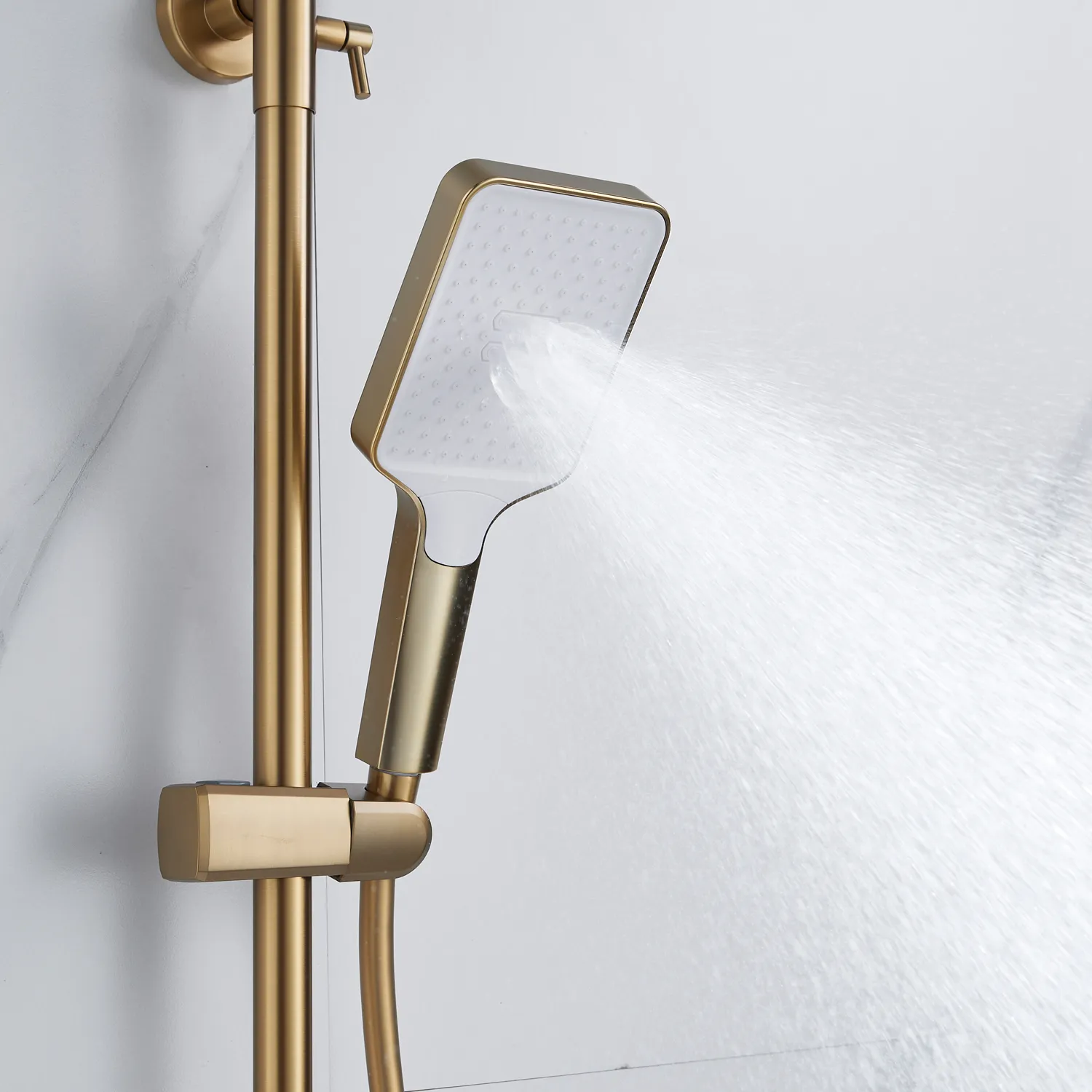 Душевая система Shevanik S4436G, золотой сатин