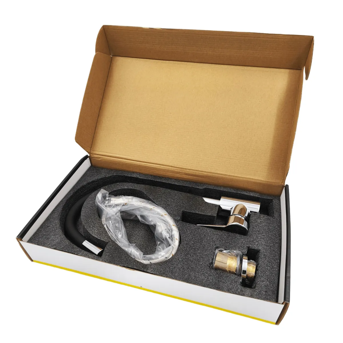 Смеситель для кухни с гибким изливом Maretti Project PC31RGZ32, хром/черный