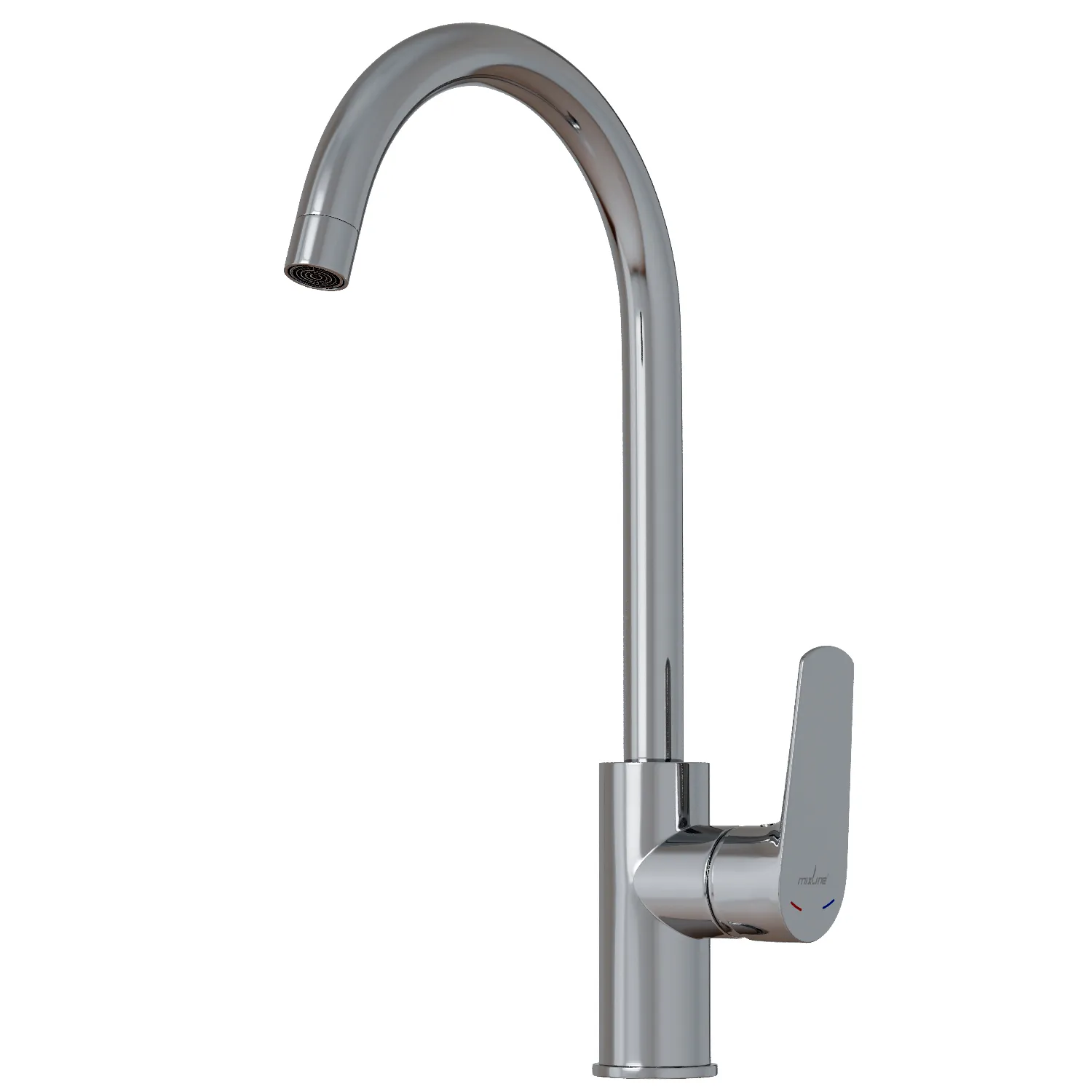 Смеситель для кухни 35k MIXLINE МЛ14-032(ML14-032)выс.излив б/отв бок.п/гайку (без подводки) (556614)