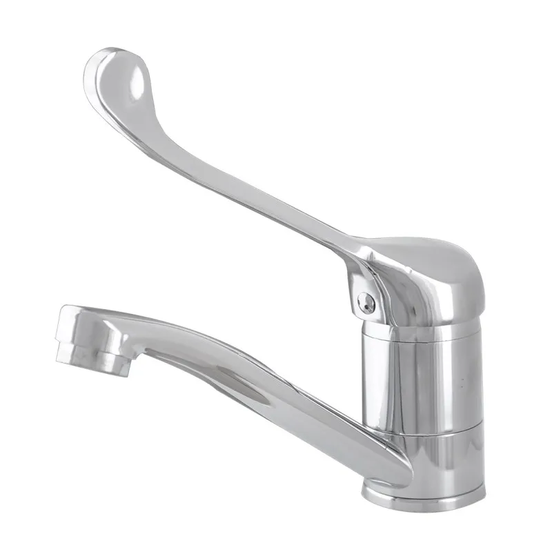 Смеситель для кухни с хирургической ручкой Сантаком stOMEGA 4579, хром