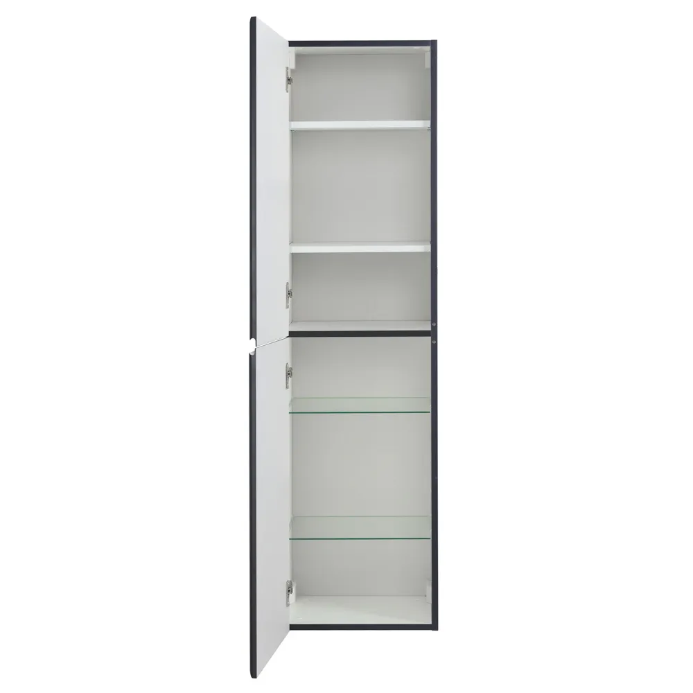 Шкаф подвесной Cezares Duet 400х300х1500, Grafito (DUET-1500-2A-SC-GR-P)