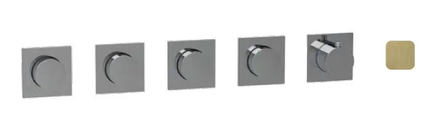 Смеситель для душа Almar Modular Push, на 4 потребителя, Brushed Brass PVD (E180490.HB)