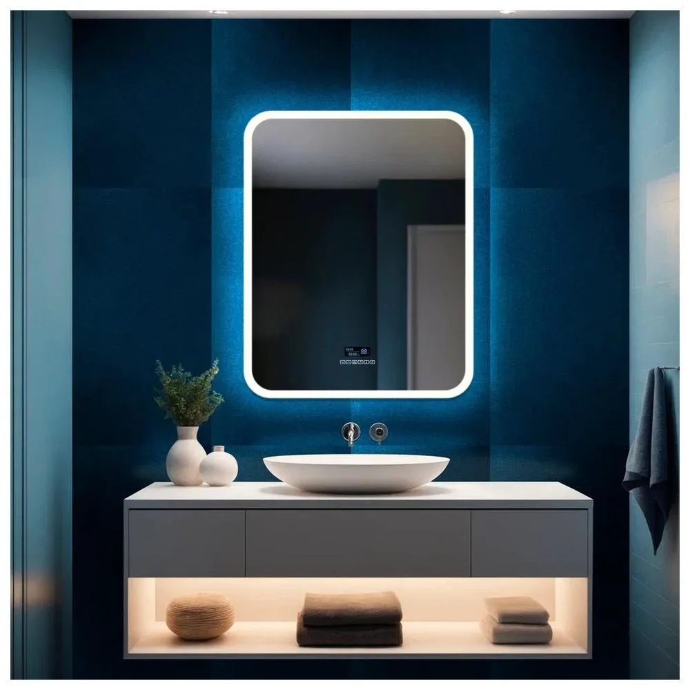 Зеркало Silver Mirrors Стив 800х1000 - 6 вертикальный (модуль мфм, двойной подогрев, сенсорный выключатель)