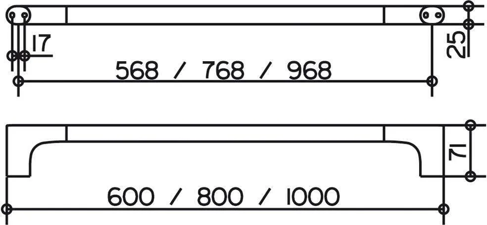 Полотенцедержатель 600 мм Keuco Edition 400 11501010600