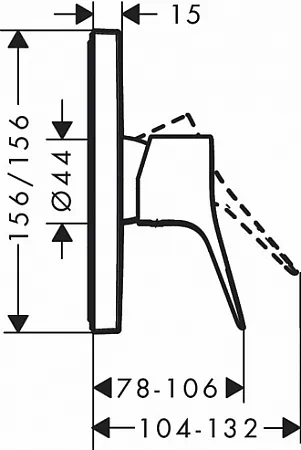 75615670S Set HG Vivenis смеситель для душа матовый черный (75615670+01800180)