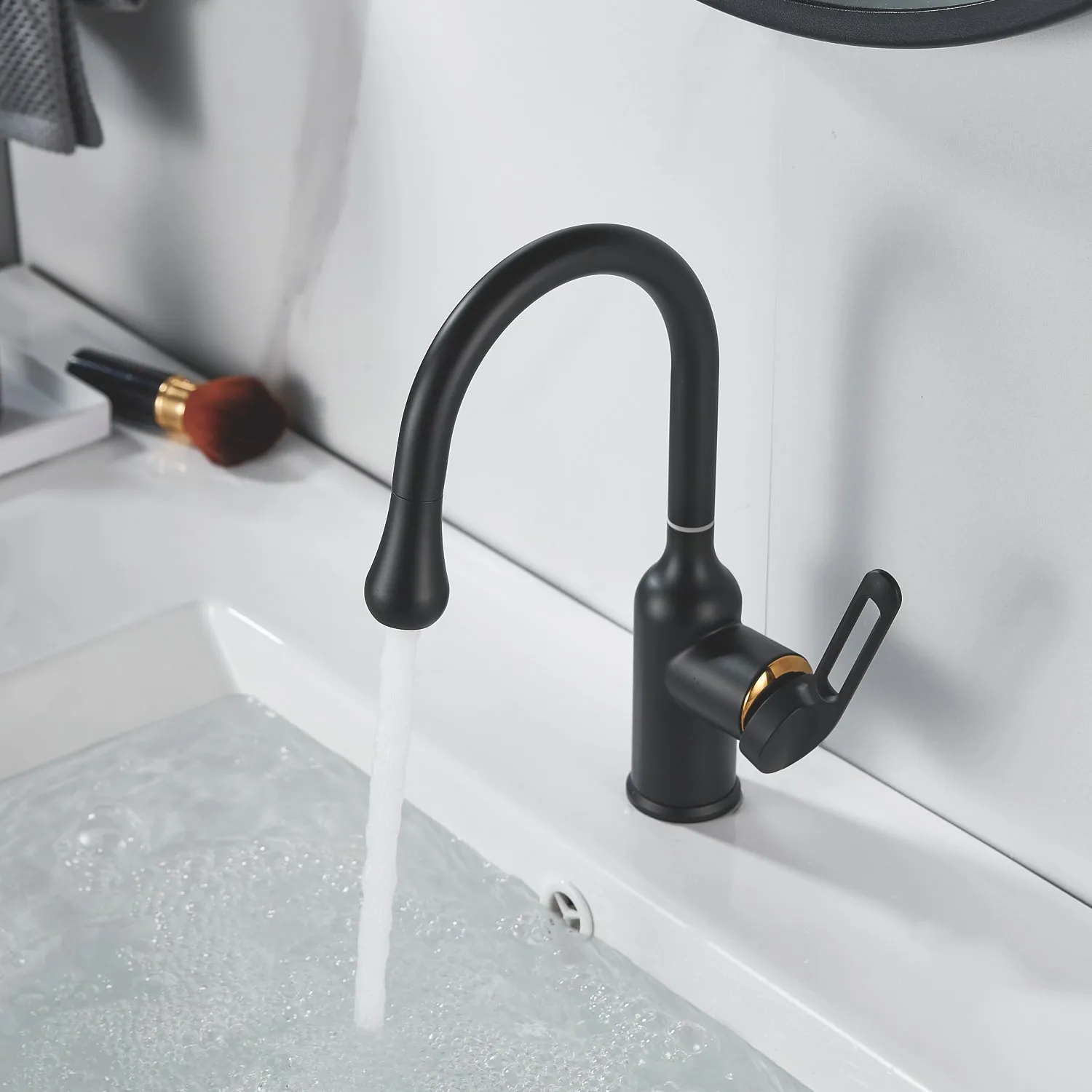 Смеситель для раковины Raffine F101H, черный