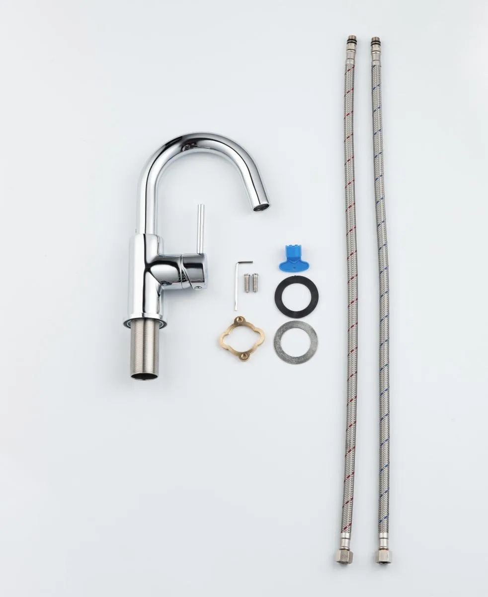 Смеситель для раковины AQUATEK ЕВРОПА, без донного клапана, хром AQ1307CR