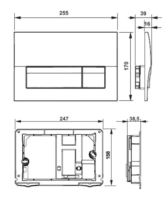 Клавиша для инсталляции Roca Active 32B хром глянец 8901130B1