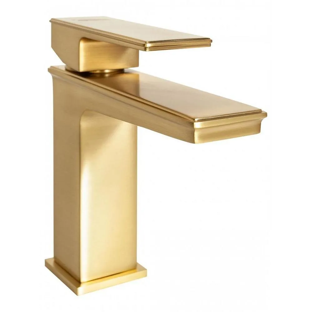 Смеситель для раковины Hansberge H1070MG, матовое золото