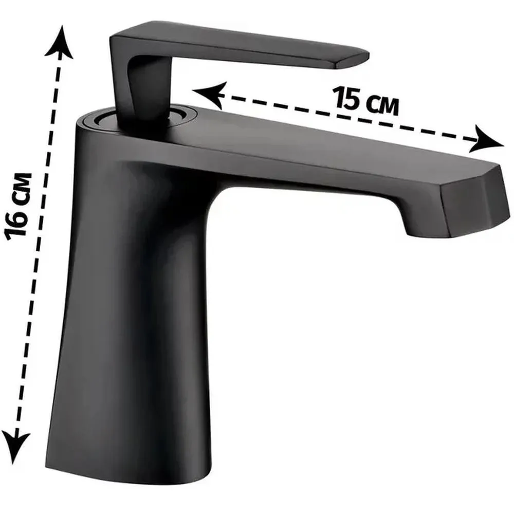 Смеситель для раковины Grocenberg GB2025BL, черный