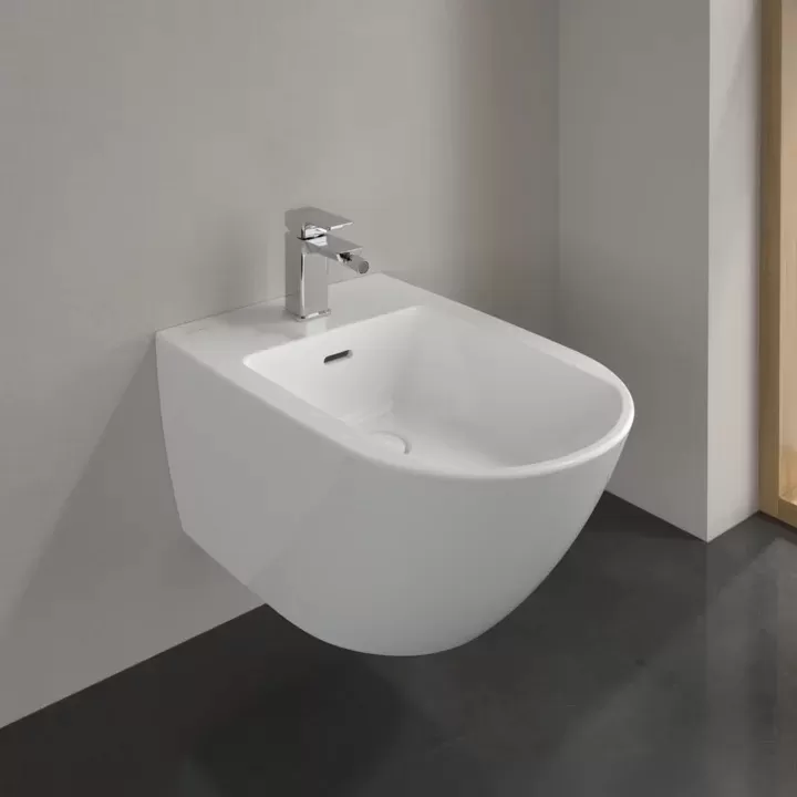 Биде подвесное Villeroy & Boch Subway 3.0 CeramicPlus, Stone White (447000RW)