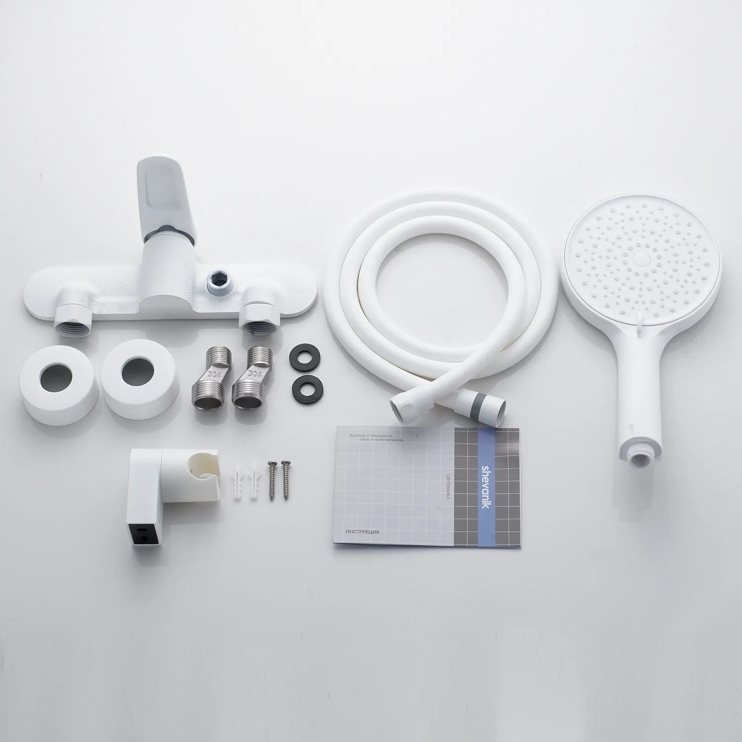 Смеситель для душа Shevanik S4716C, белый